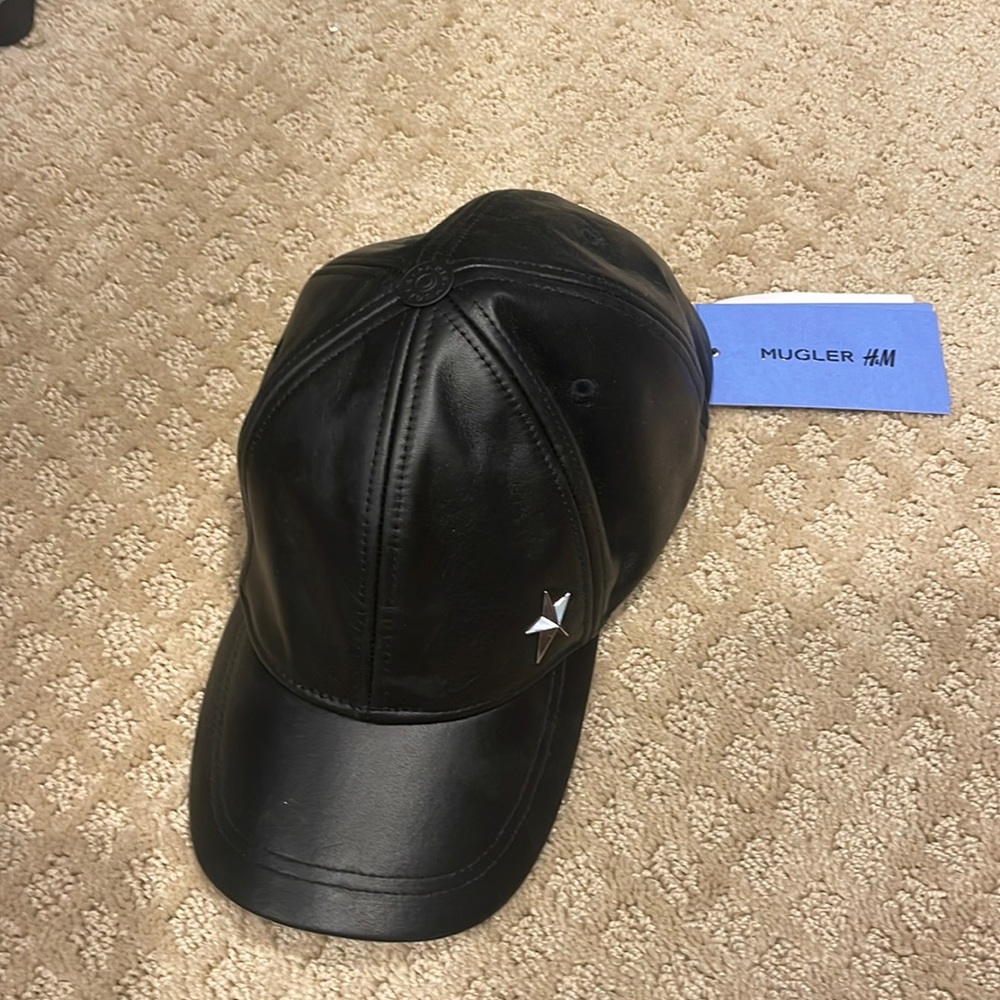 NWT Mugler x H&M Genuine Learher Hat